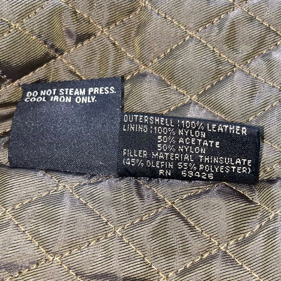 Wilsons Leather M Julian Vintage Men XL Leather Jacket Brown Quilted Lining Vest - Picture 10 of 16